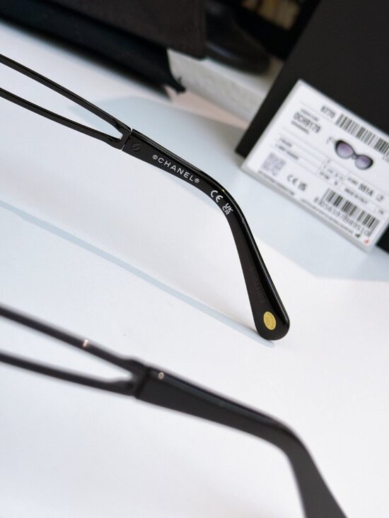 Chanel 9179 Oval Shades • Black/Gold CC • 52□18-140 • Luxury Eyewear main image 2